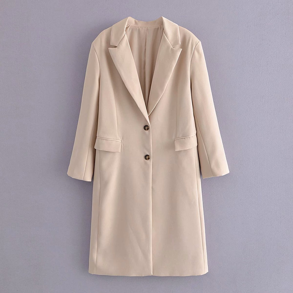 Summer Linen Neutral Wind Coat Mid-length Suit Jacket