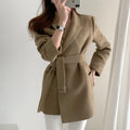 Women's light-cooked wind quilted warmth belt waist coat