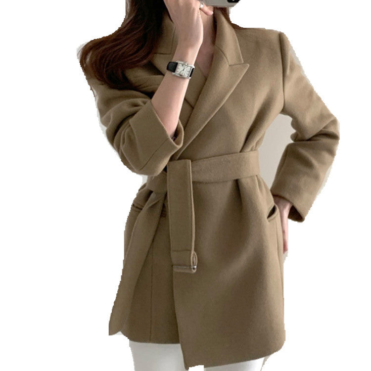 Women's light-cooked wind quilted warmth belt waist coat